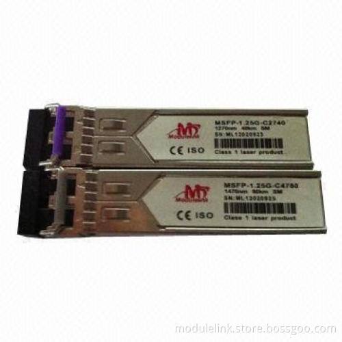 1.25Gb/s CWDM SFP Fiber-optic Transceiver with DDMI Support
